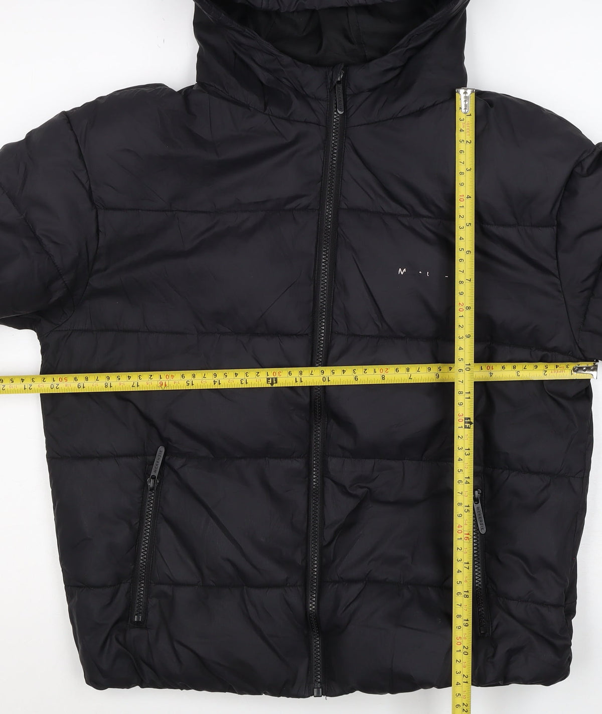 McKenzie Girls Black 12-13 Years Hooded Puffer Jacket Zip Winter