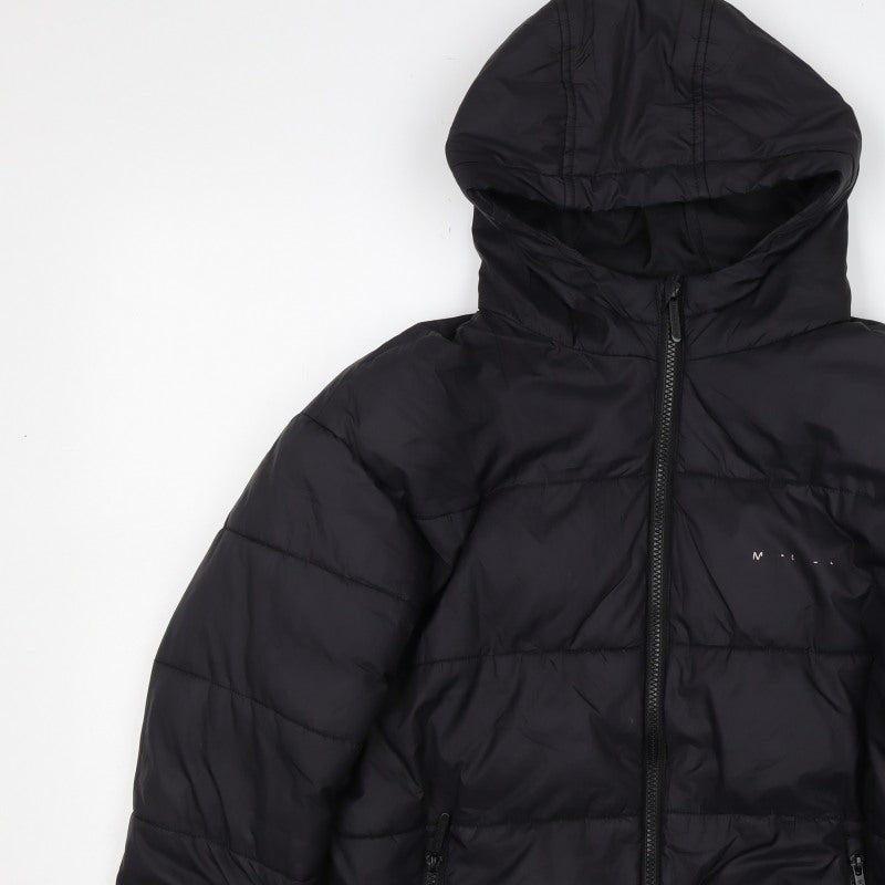 McKenzie Girls Black 12-13 Years Hooded Puffer Jacket Zip Winter