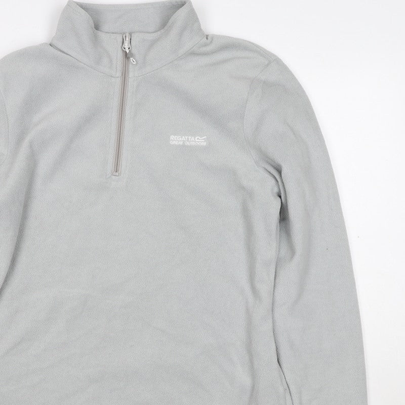 Regatta Women’s Grey UK 10 1/4 Zip Fleece Pullover Hiking Sweatshirt