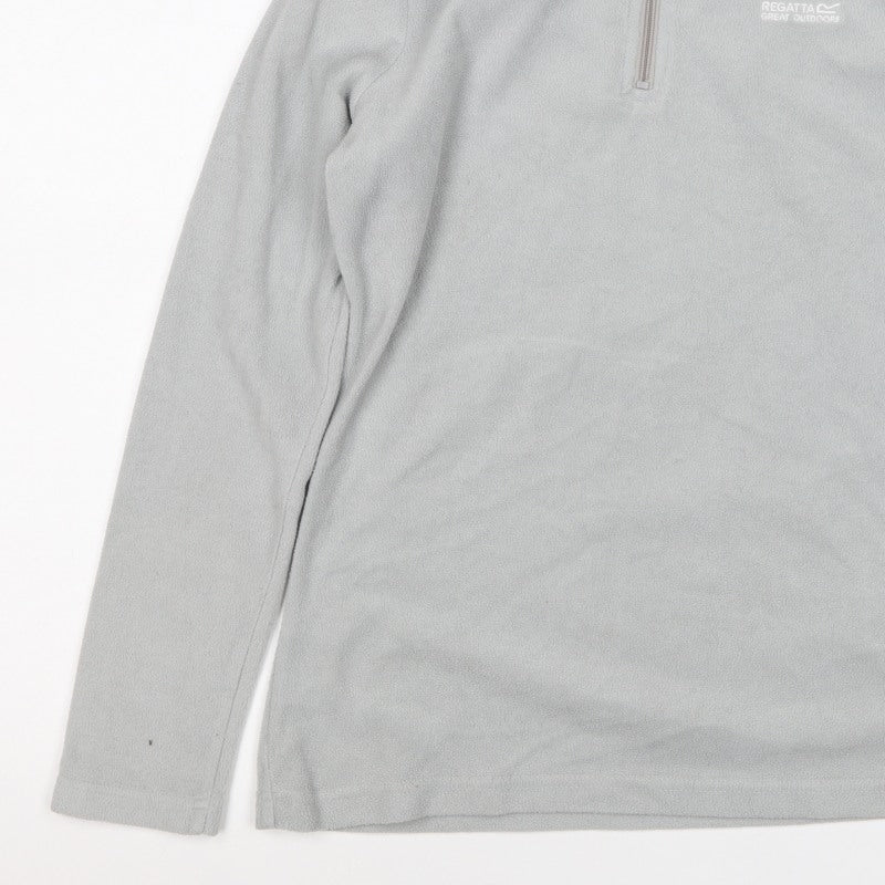 Regatta Women’s Grey UK 10 1/4 Zip Fleece Pullover Hiking Sweatshirt
