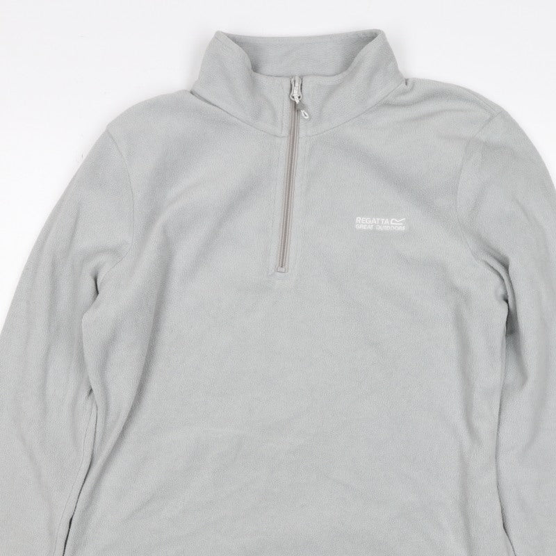 Regatta Women’s Grey UK 10 1/4 Zip Fleece Pullover Hiking Sweatshirt