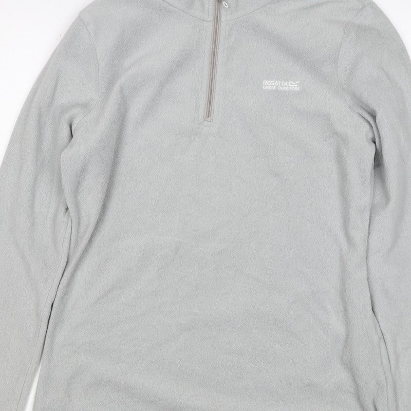 Regatta Women’s Grey UK 10 1/4 Zip Fleece Pullover Hiking Sweatshirt