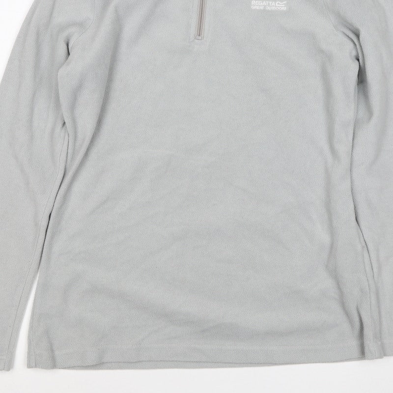 Regatta Women’s Grey UK 10 1/4 Zip Fleece Pullover Hiking Sweatshirt