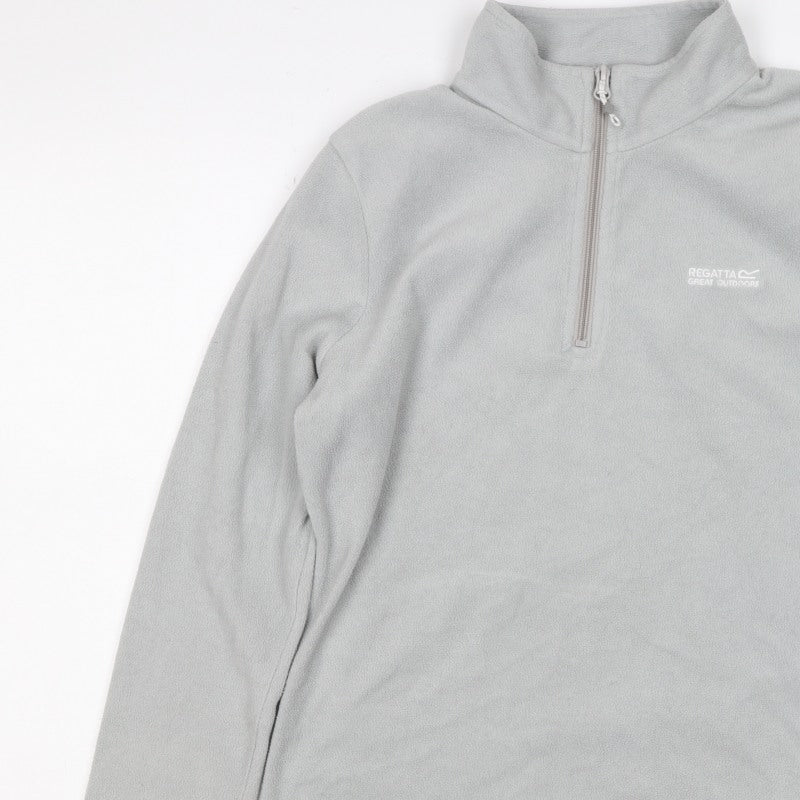Regatta Women’s Grey UK 10 1/4 Zip Fleece Pullover Hiking Sweatshirt