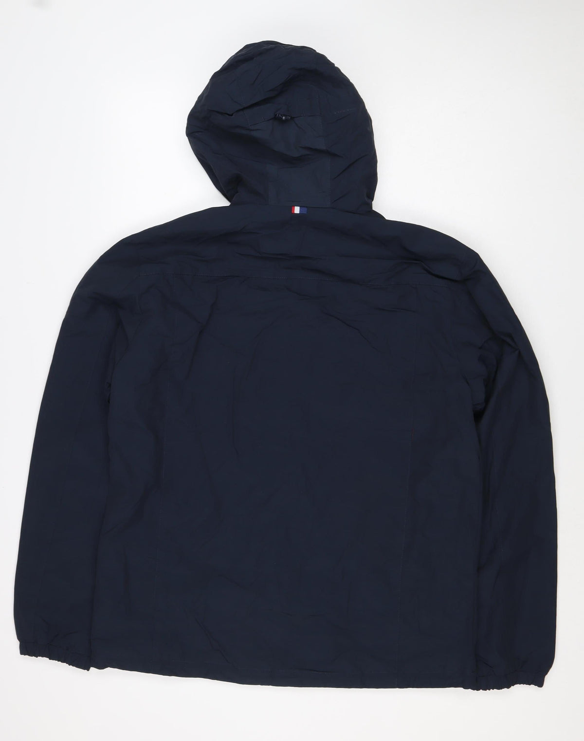 U.S. Polo Assn. Men's Blue L Hooded Full Zip Windbreaker Jacket
