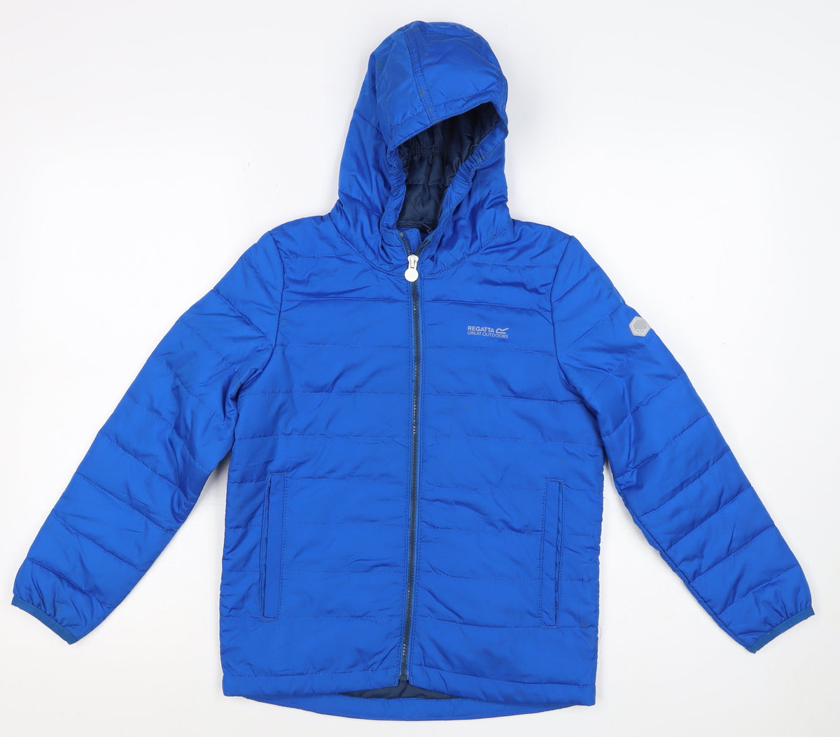 Regatta Boys Blue 9-10 Years Hooded Puffer Jacket Quilted Winter Coat
