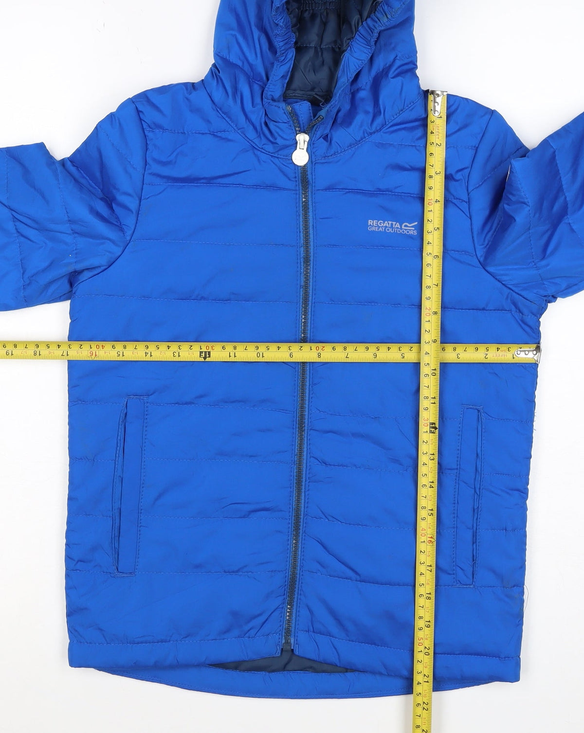 Regatta Boys Blue 9-10 Years Hooded Puffer Jacket Quilted Winter Coat