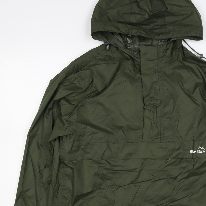 Peter Storm Men’s Green Small Anorak Hooded Waterproof Outdoor Jacket