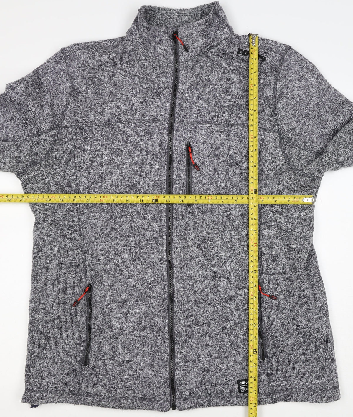 Tog 24 Men’s Grey XL Full Zip Fleece Jacket Outdoor Walking