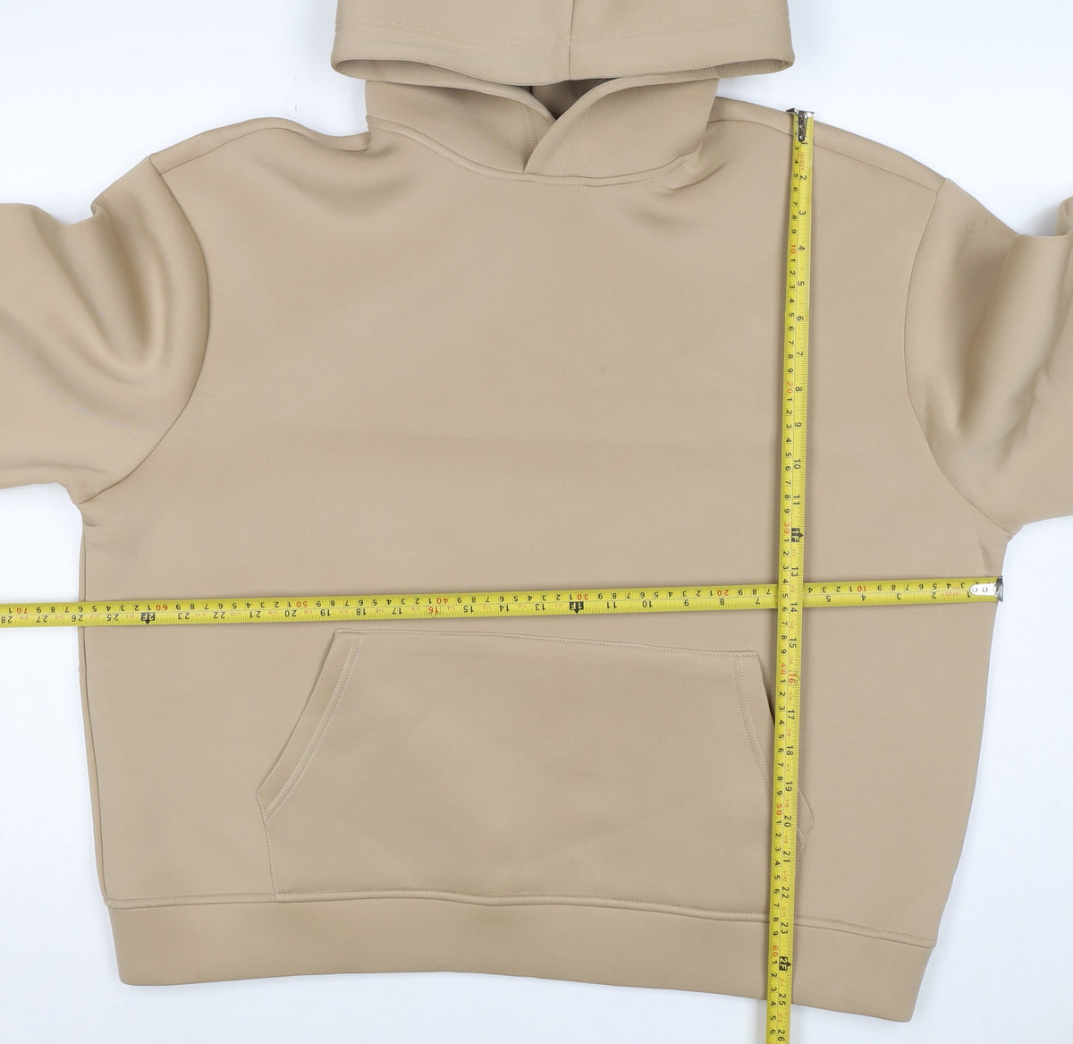 Manière De Voir Men’s Beige M Pullover Hooded Stretch Hoodie