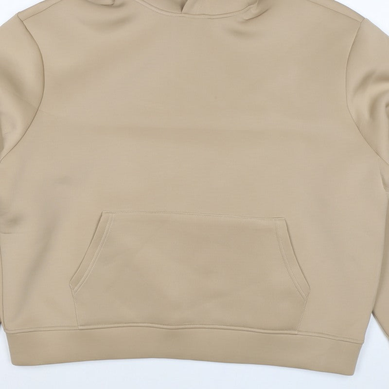 Manière De Voir Men’s Beige M Pullover Hooded Stretch Hoodie