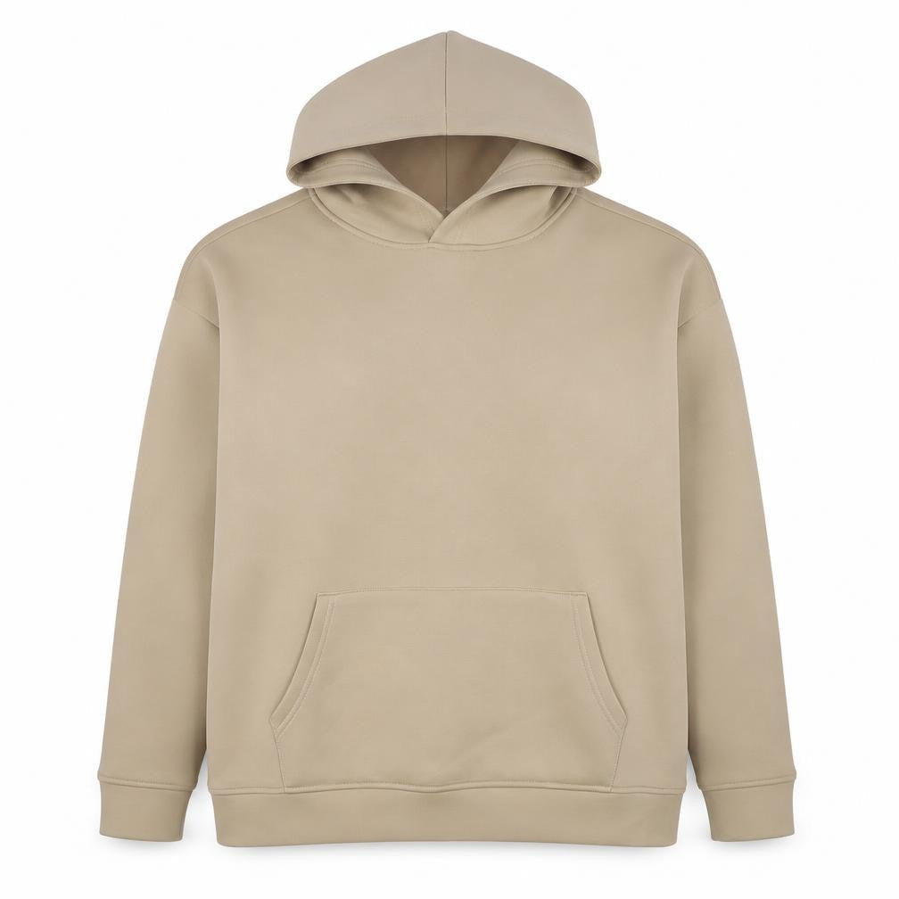 Manière De Voir Men’s Beige M Pullover Hooded Stretch Hoodie
