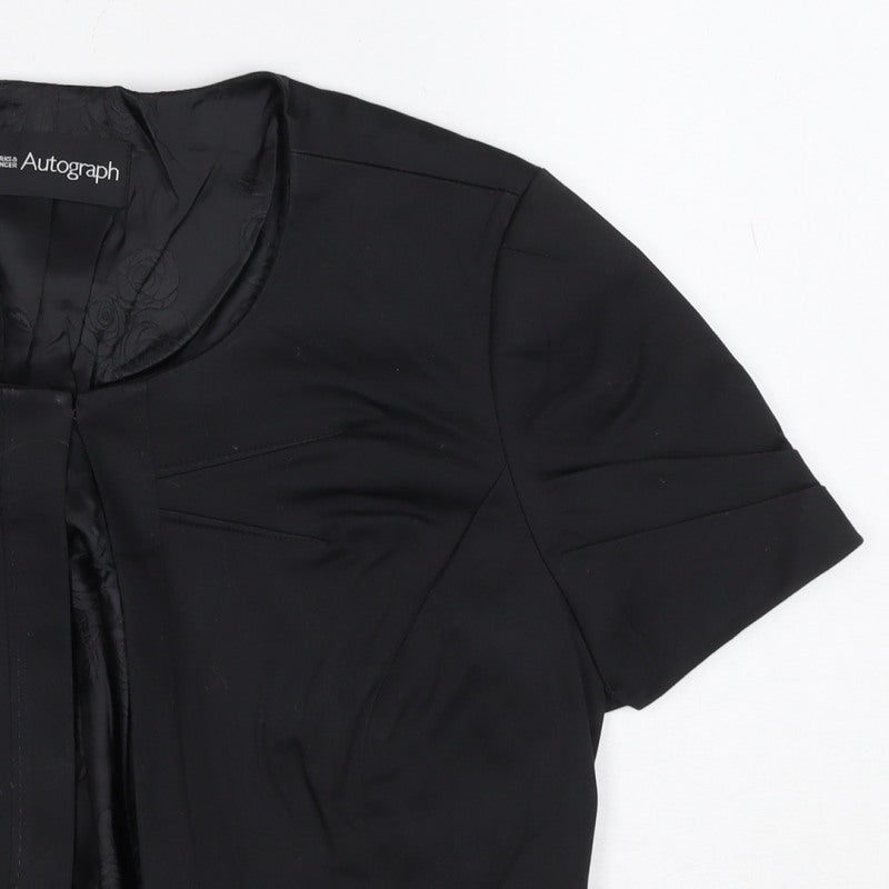 Marks & Spencer Autograph Women Black UK 8 Short Sleeve Suit Jacket