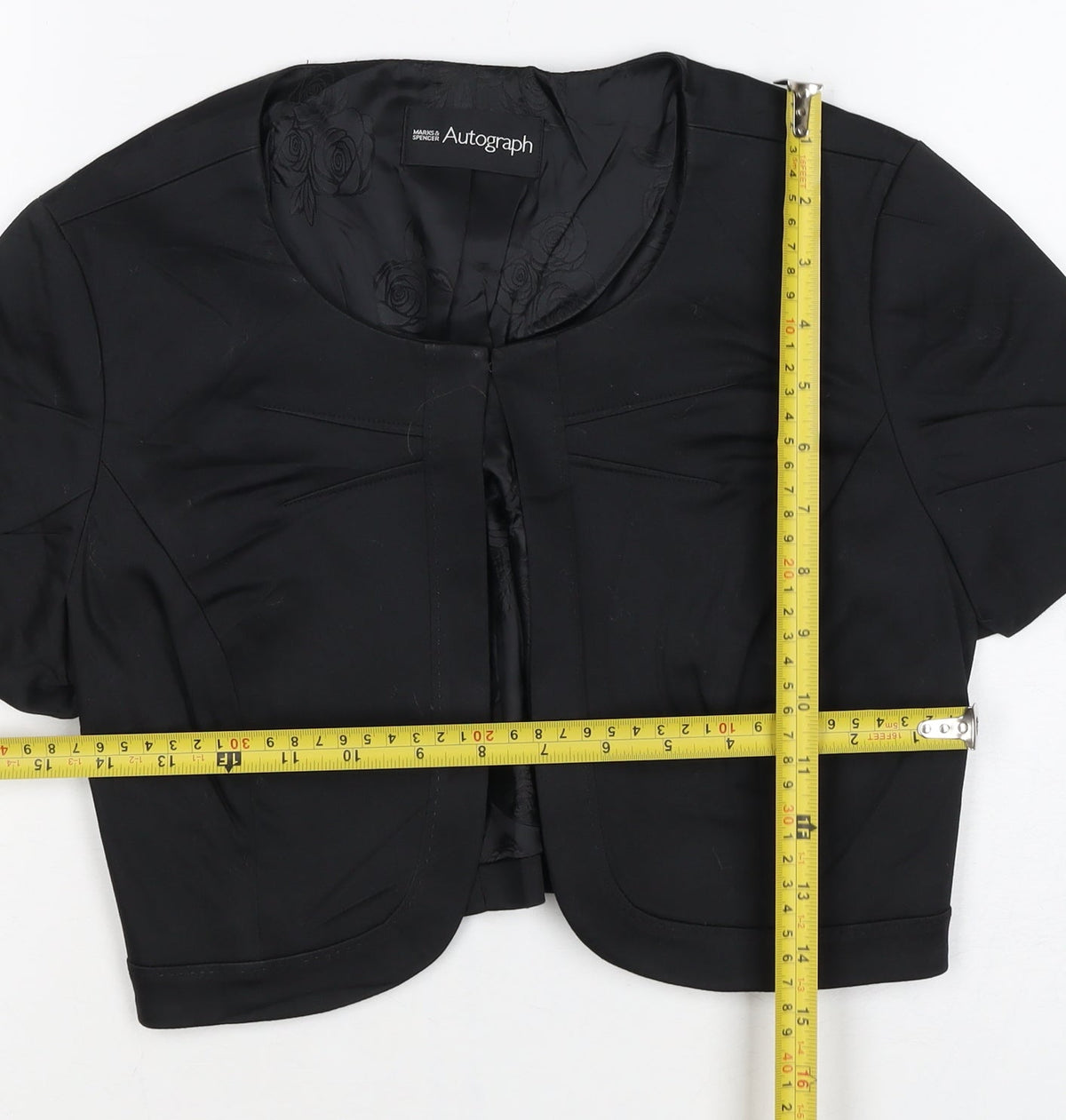 Marks & Spencer Autograph Women Black UK 8 Short Sleeve Suit Jacket