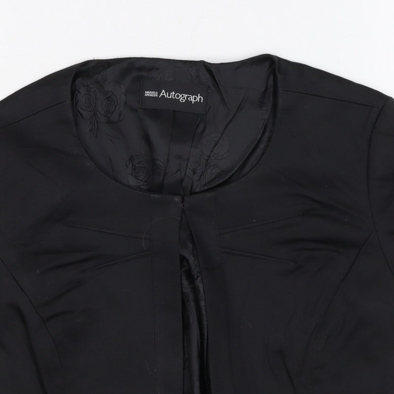 Marks & Spencer Autograph Women Black UK 8 Short Sleeve Suit Jacket
