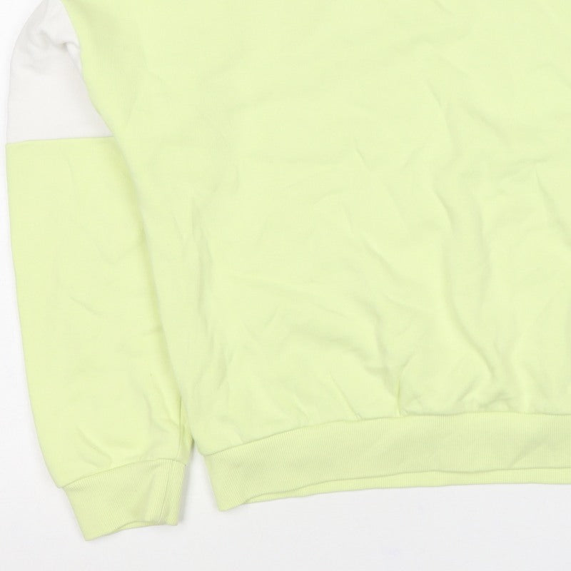 M&S Girls Green White Colourblock Pullover Sweatshirt 13-14 Years