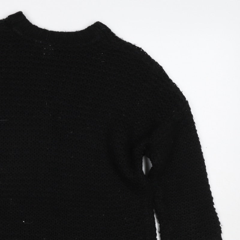 Twik Women’s Black XS Chunky Knit Crew Neck Oversized Jumper