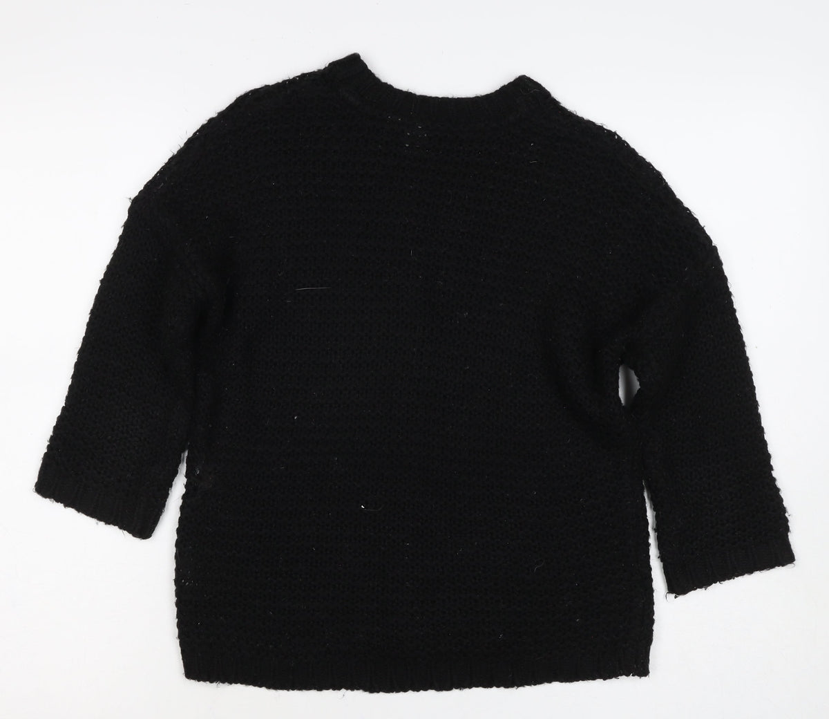 Twik Women’s Black XS Chunky Knit Crew Neck Oversized Jumper