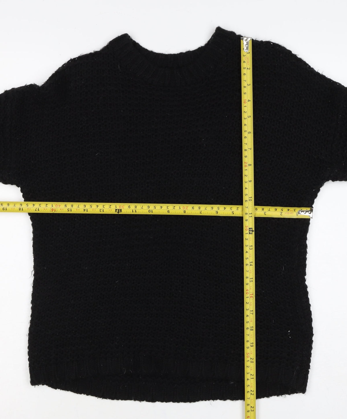Twik Women’s Black XS Chunky Knit Crew Neck Oversized Jumper