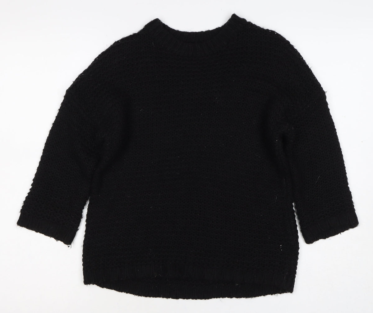 Twik Women’s Black XS Chunky Knit Crew Neck Oversized Jumper
