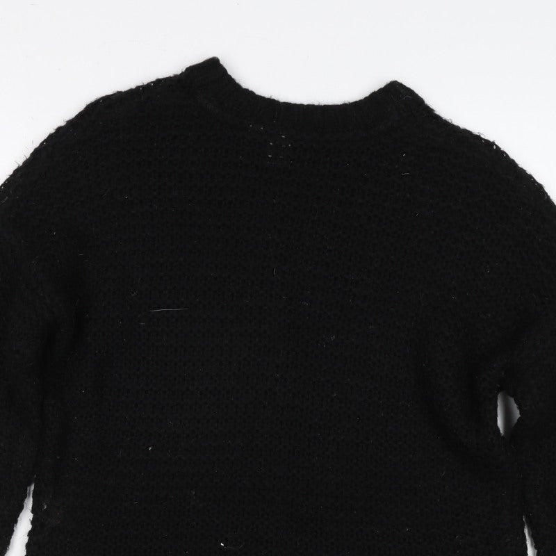 Twik Women’s Black XS Chunky Knit Crew Neck Oversized Jumper