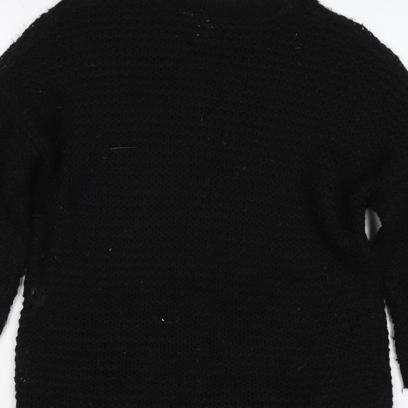 Twik Women’s Black XS Chunky Knit Crew Neck Oversized Jumper