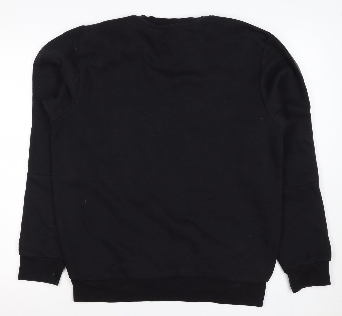Adidas Men’s Black M Crew Neck Pullover Sweatshirt Reflective 3 Stripe
