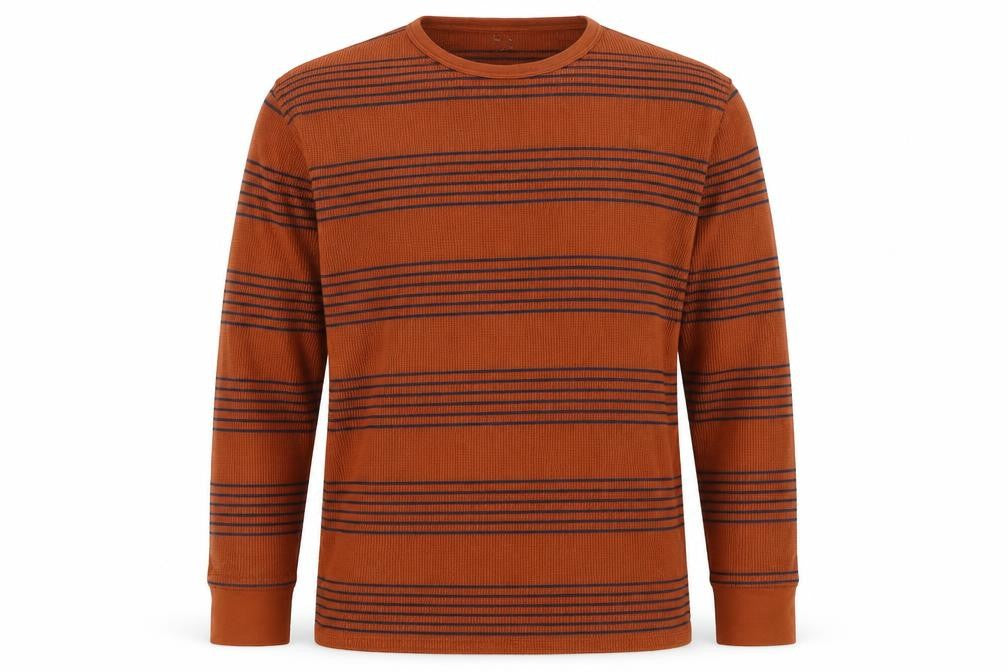 Gap Unisex Brown Navy Striped Cotton Knit Crew Neck Jumper XL