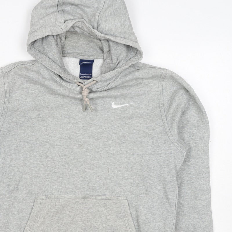 Nike Men’s Grey Small Pullover Hoodie Logo Hooded Fleece Sports