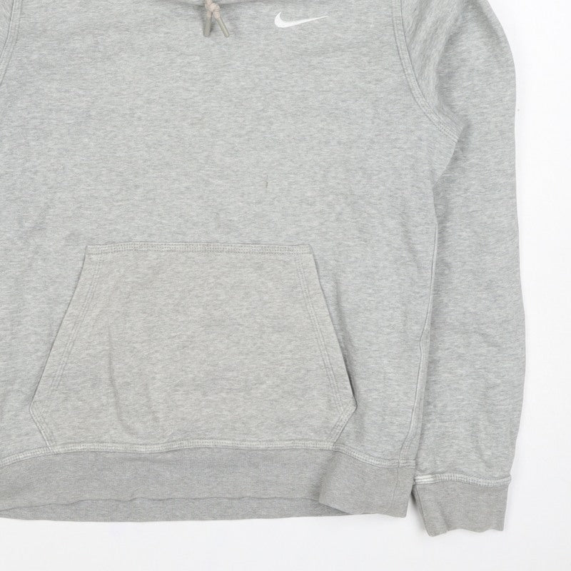 Nike Men’s Grey Small Pullover Hoodie Logo Hooded Fleece Sports