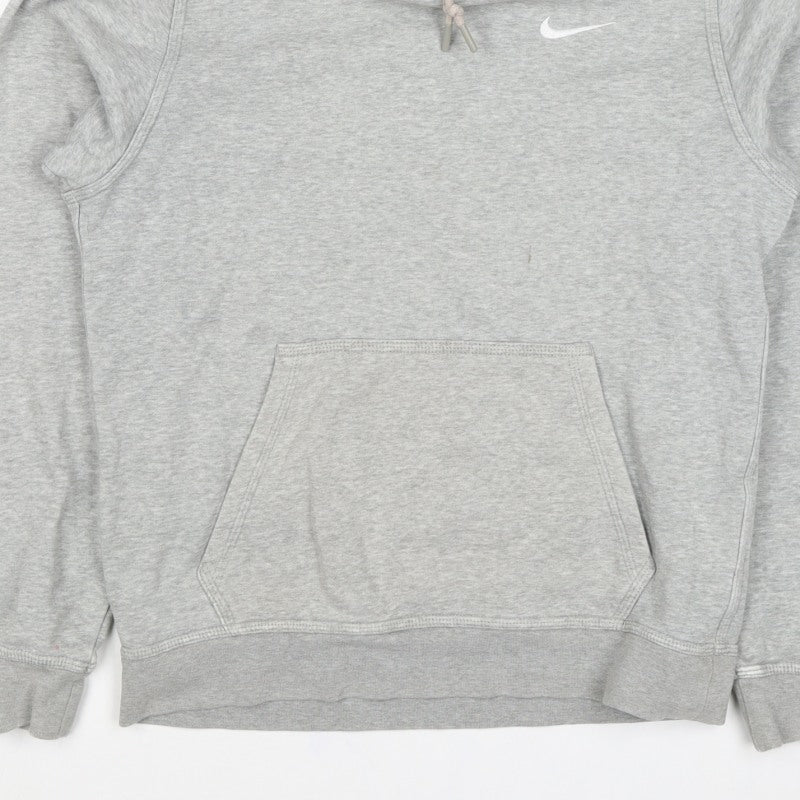 Nike Men’s Grey Small Pullover Hoodie Logo Hooded Fleece Sports