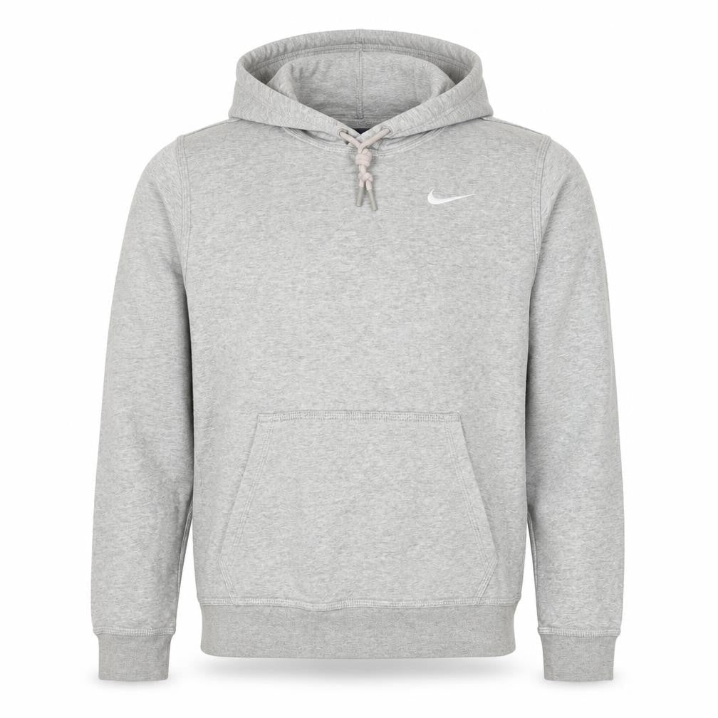 Nike Men’s Grey Small Pullover Hoodie Logo Hooded Fleece Sports