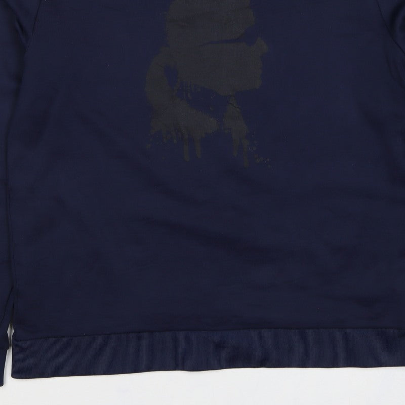 Karl Lagerfeld Men’s Blue M Logo Graphic Crew Neck Pullover Sweatshirt