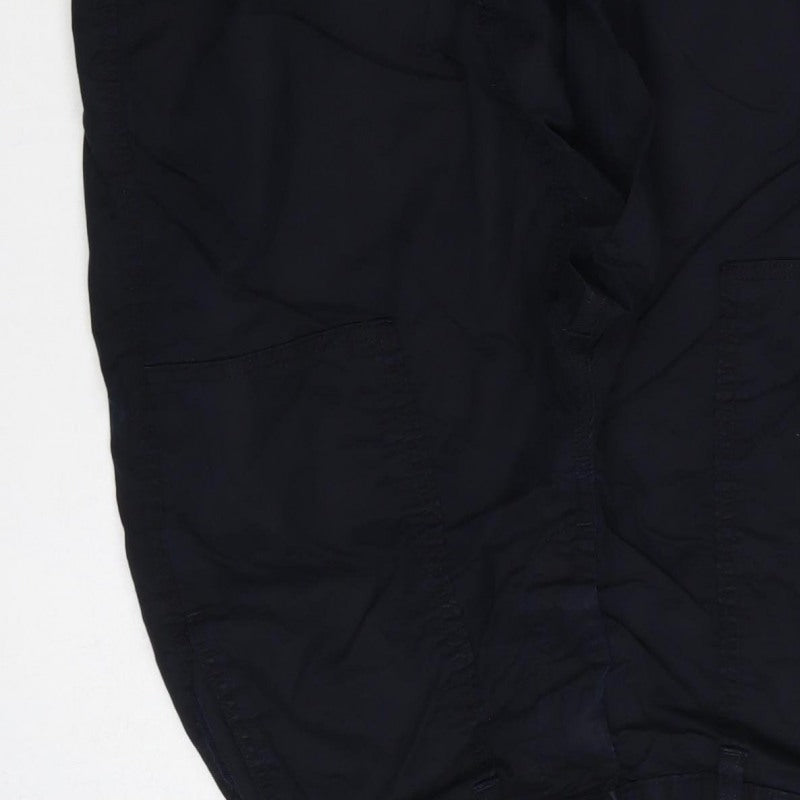 Marks and Spencer Women's Black UK 10 Short Cargo Trousers Pockets