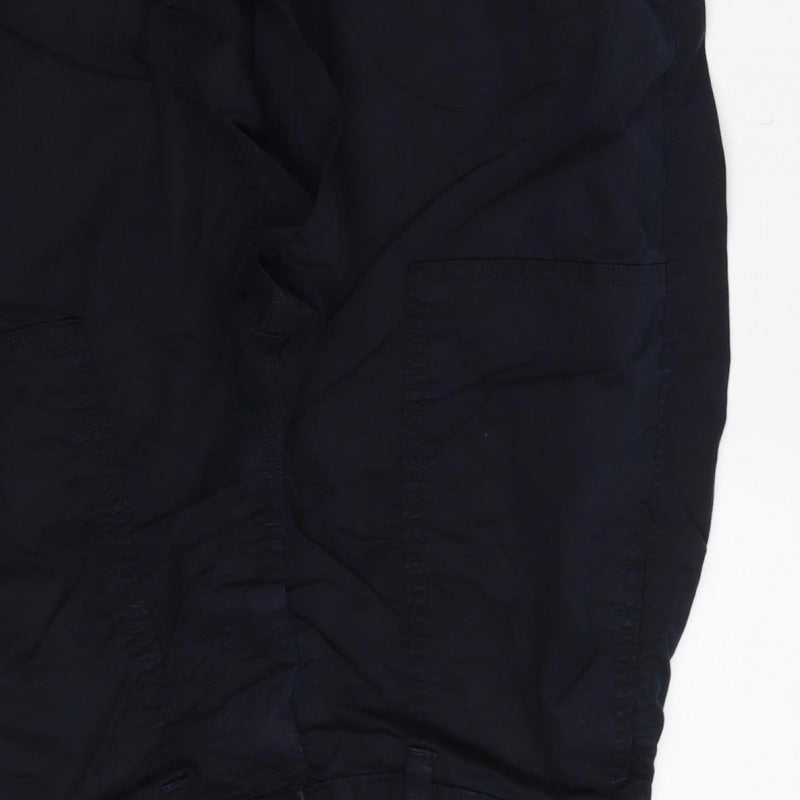 Marks and Spencer Women's Black UK 10 Short Cargo Trousers Pockets