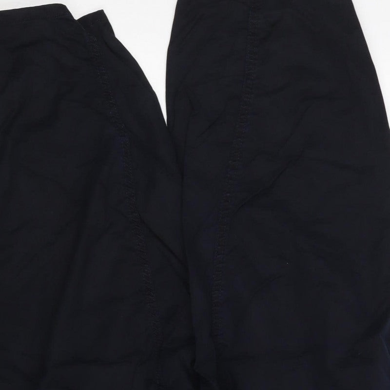 Marks and Spencer Women's Black UK 10 Short Cargo Trousers Pockets
