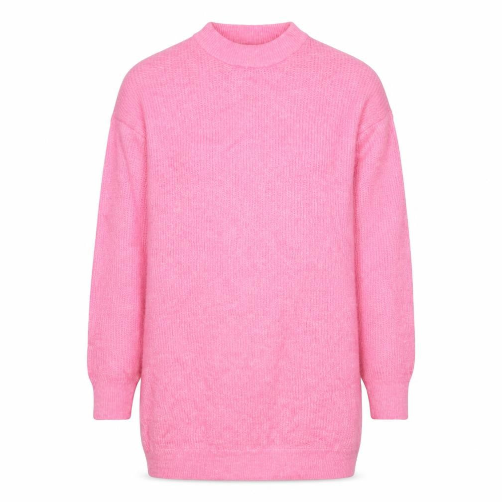 Divided Women’s Pink S Oversized Mock Neck Knit Tunic Jumper