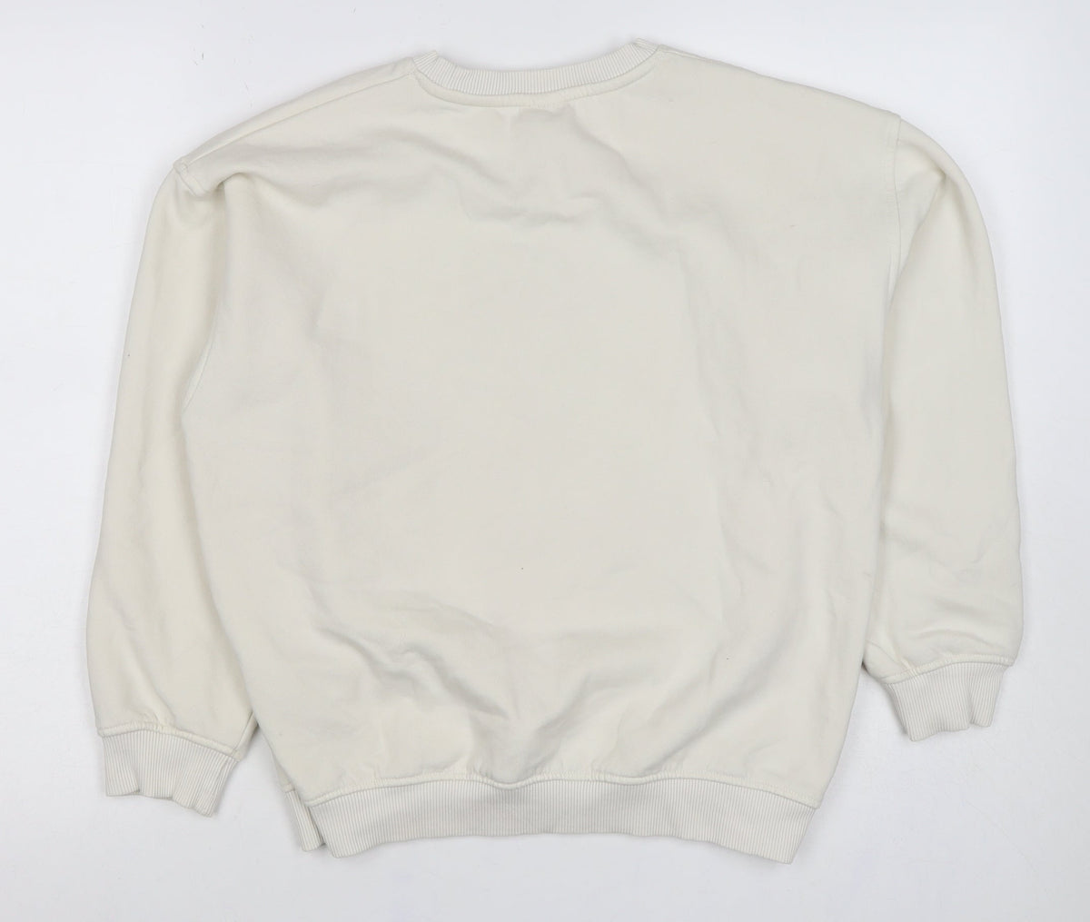 Zara Girls Ivory Gold Heart Graphic Sweatshirt 11-12 Years Pullover