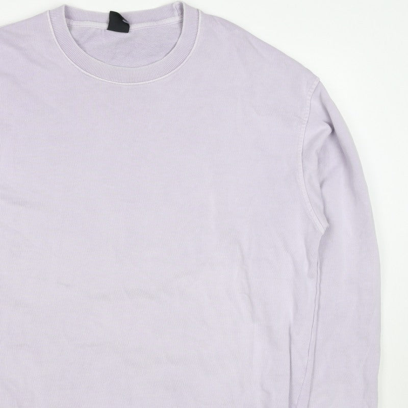 Zara Men Purple M Crew Neck Cotton Pullover Sweatshirt