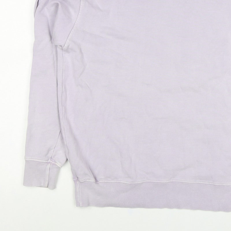 Zara Men Purple M Crew Neck Cotton Pullover Sweatshirt