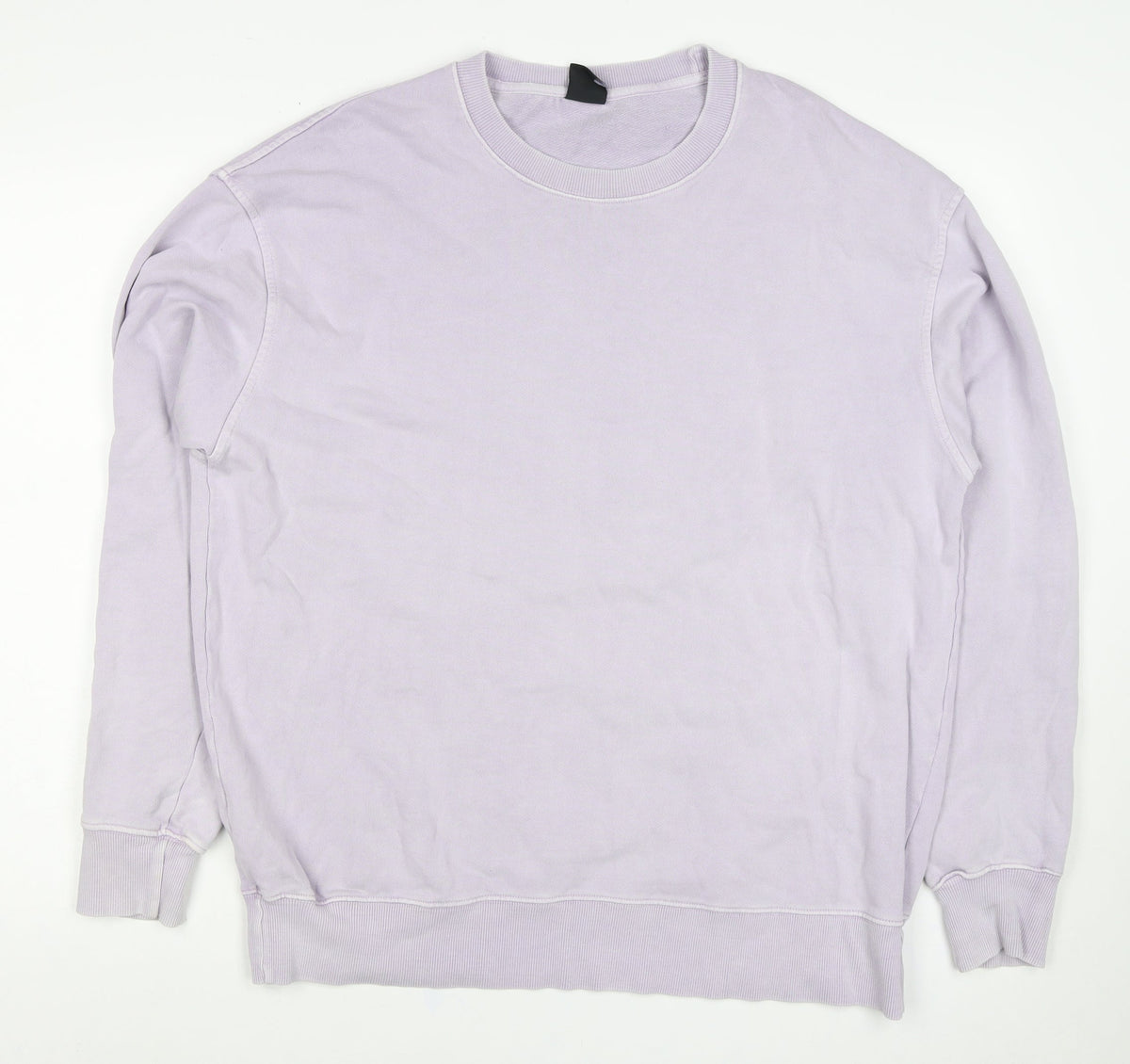 Zara Men Purple M Crew Neck Cotton Pullover Sweatshirt