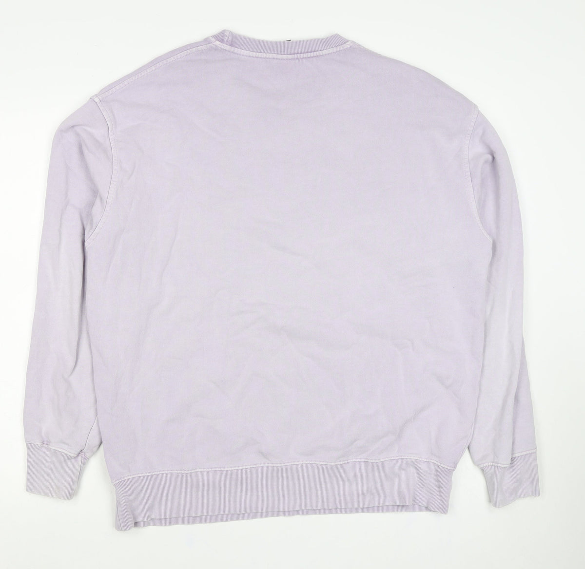 Zara Men Purple M Crew Neck Cotton Pullover Sweatshirt