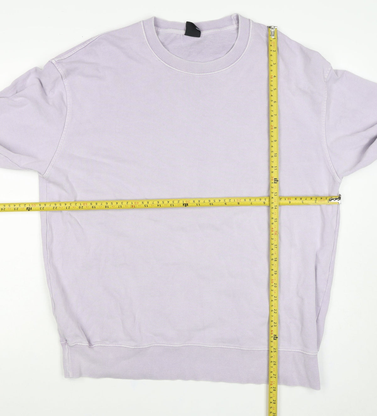 Zara Men Purple M Crew Neck Cotton Pullover Sweatshirt