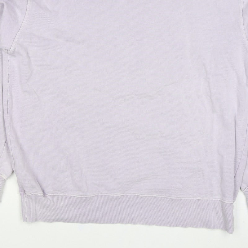 Zara Men Purple M Crew Neck Cotton Pullover Sweatshirt