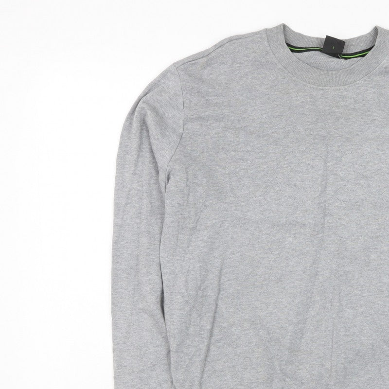 BOSS Men’s Grey Size S Crew Neck Pullover Sweatshirt