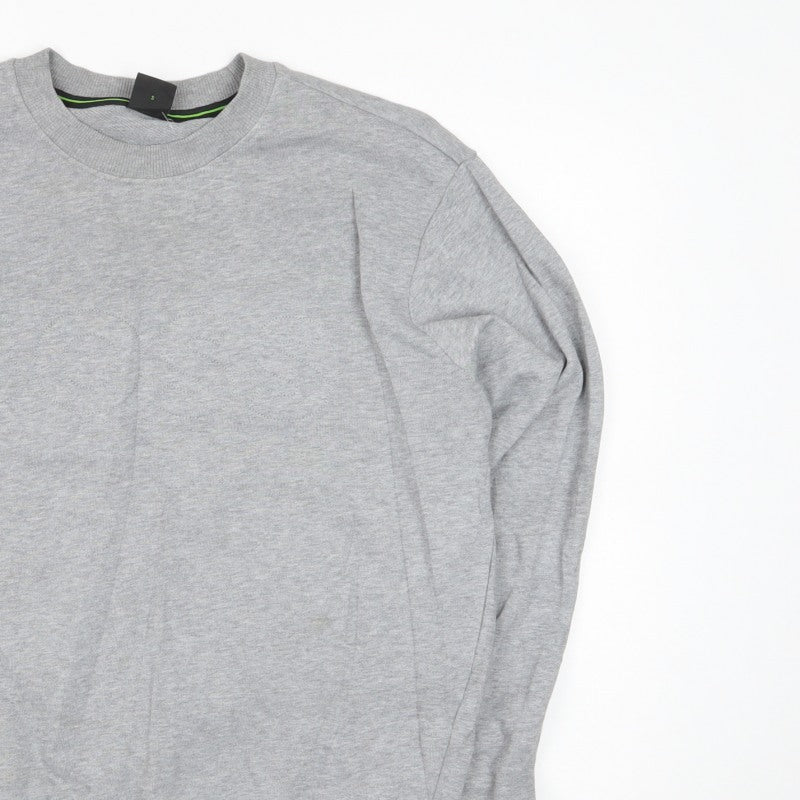 BOSS Men’s Grey Size S Crew Neck Pullover Sweatshirt
