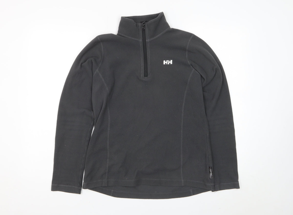 Helly Hansen Women Black M 1/4 Zip Fleece Pullover Sweatshirt