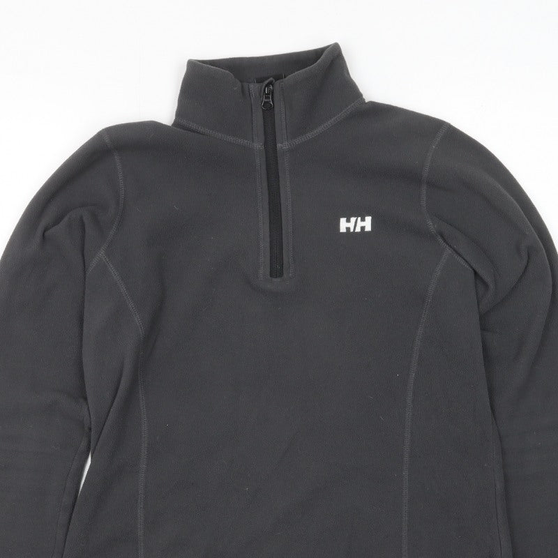 Helly Hansen Women Black M 1/4 Zip Fleece Pullover Sweatshirt