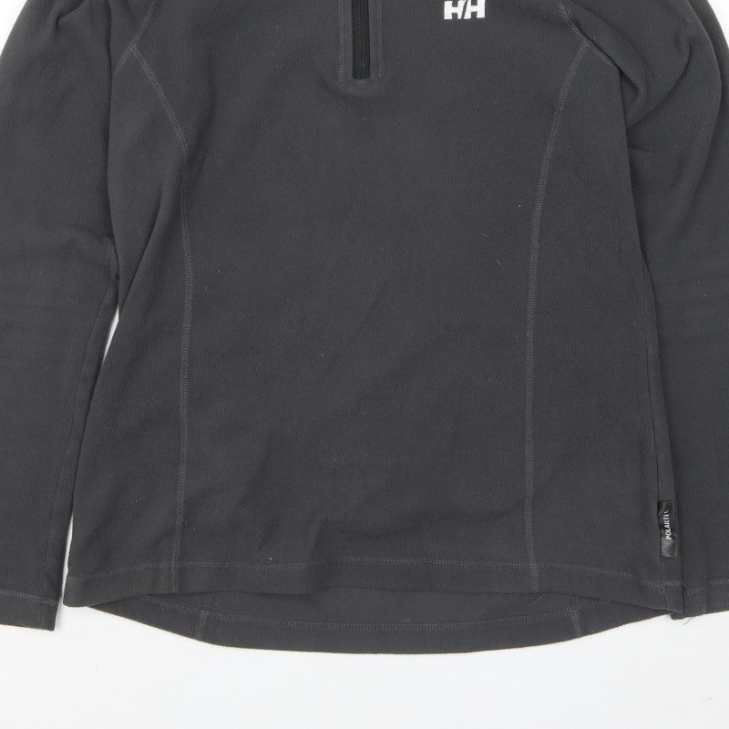 Helly Hansen Women Black M 1/4 Zip Fleece Pullover Sweatshirt