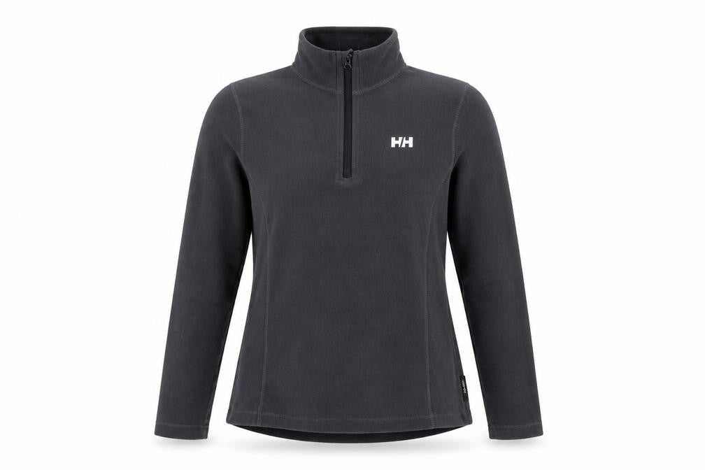 Helly Hansen Women Black M 1/4 Zip Fleece Pullover Sweatshirt